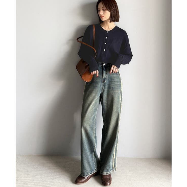 ニットのぬくもりに、少しのアクセント。前後2wayヘンリーネックニットプルオーバ… | Classical Elf  | 詳細画像59 