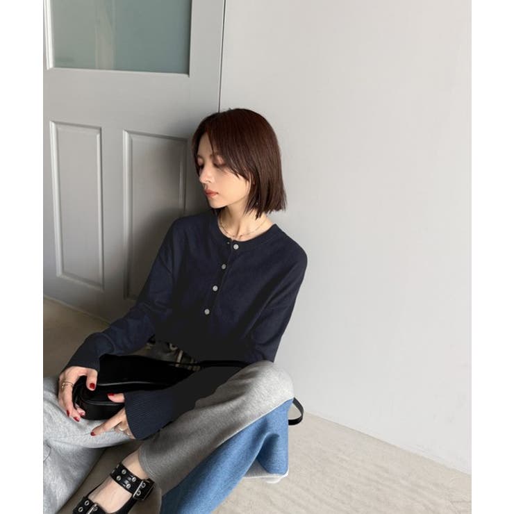 ニットのぬくもりに、少しのアクセント。前後2wayヘンリーネックニットプルオーバ… | Classical Elf  | 詳細画像62 