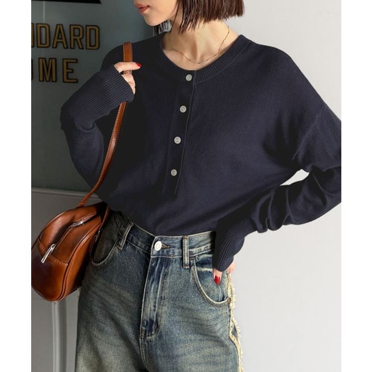 ニットのぬくもりに、少しのアクセント。前後2wayヘンリーネックニットプルオーバ… | Classical Elf  | 詳細画像64 