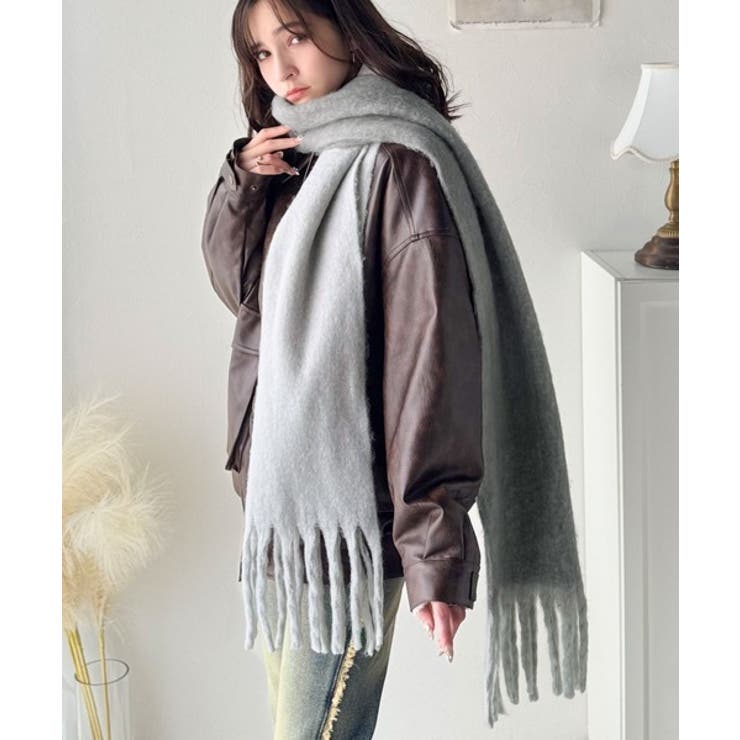 顔まわりに華やぎをプラス♪ バイカラー起毛マフラー | Classical Elf  | 詳細画像8