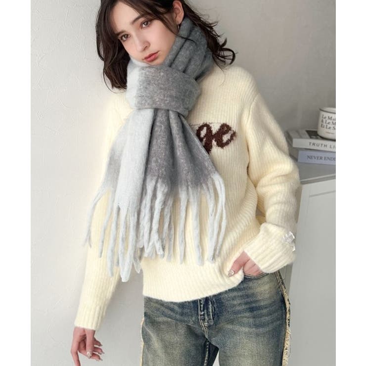 顔まわりに華やぎをプラス♪ バイカラー起毛マフラー | Classical Elf  | 詳細画像10