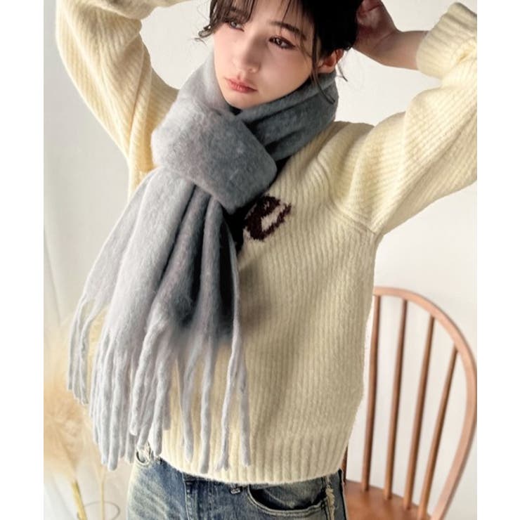 顔まわりに華やぎをプラス♪ バイカラー起毛マフラー | Classical Elf  | 詳細画像11