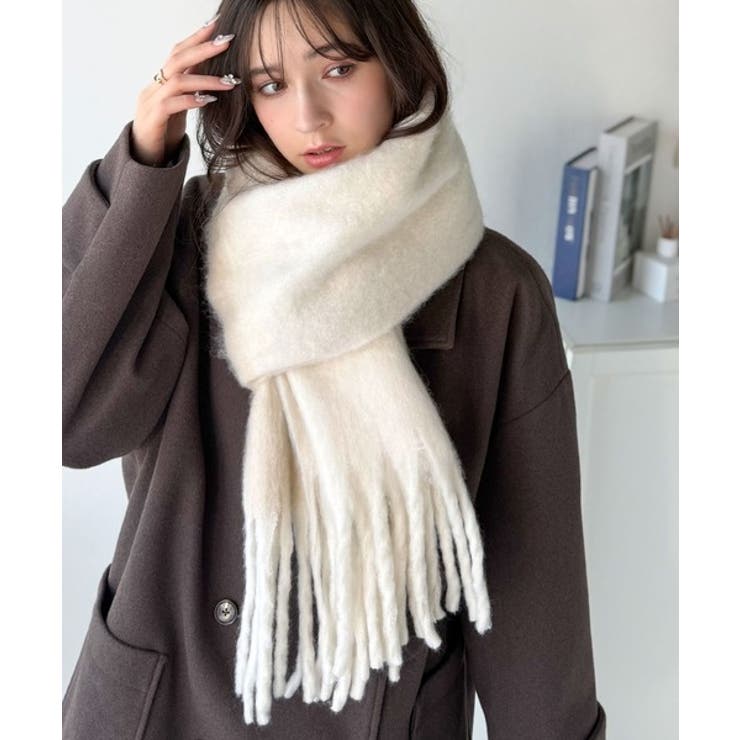 顔まわりに華やぎをプラス♪ バイカラー起毛マフラー | Classical Elf  | 詳細画像2