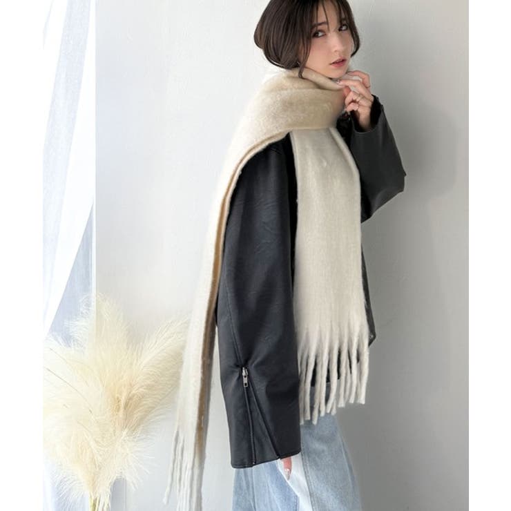 顔まわりに華やぎをプラス♪ バイカラー起毛マフラー | Classical Elf  | 詳細画像3