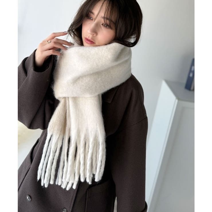 顔まわりに華やぎをプラス♪ バイカラー起毛マフラー | Classical Elf  | 詳細画像5