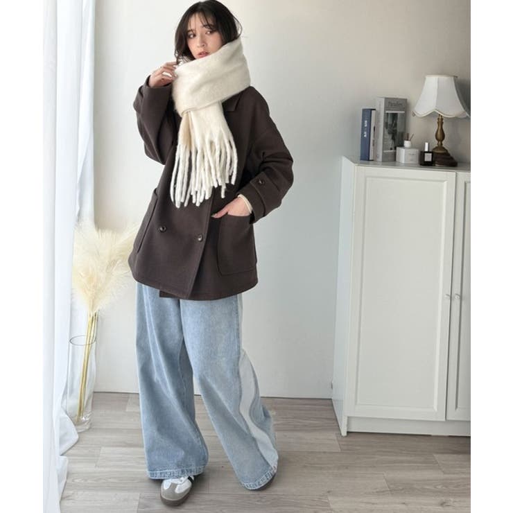 顔まわりに華やぎをプラス♪ バイカラー起毛マフラー | Classical Elf  | 詳細画像6