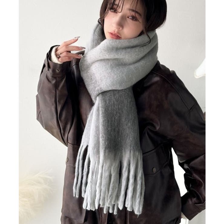 顔まわりに華やぎをプラス♪ バイカラー起毛マフラー | Classical Elf  | 詳細画像7