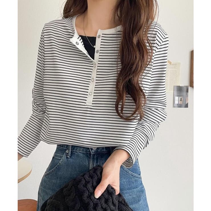 シンプルだからこそ、こだわりたい。シルケット加工ドット釦ヘンリーTシャツ（長袖） | Classical Elf  | 詳細画像12 