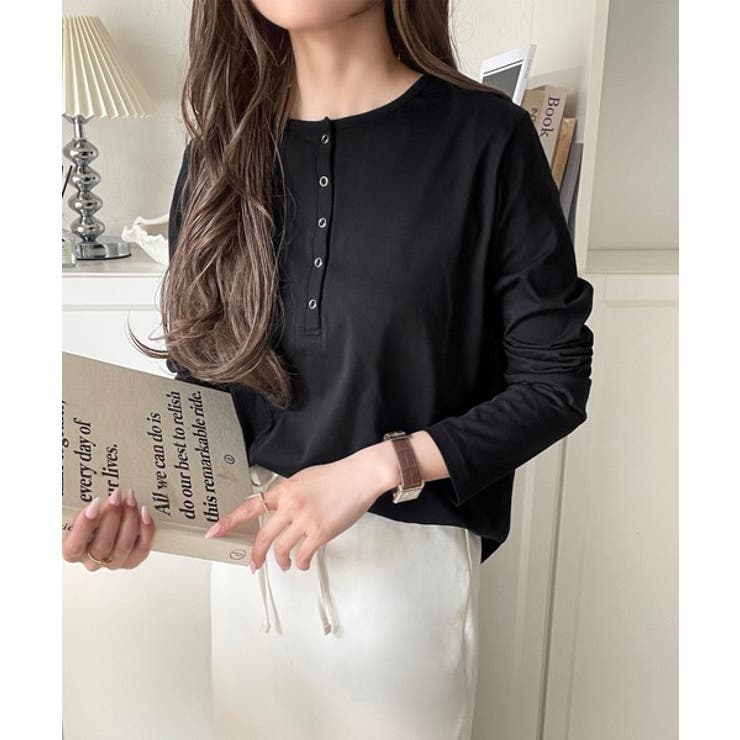 シンプルだからこそ、こだわりたい。シルケット加工ドット釦ヘンリーTシャツ（長袖） | Classical Elf  | 詳細画像21 