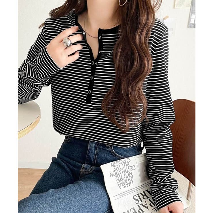 シンプルだからこそ、こだわりたい。シルケット加工ドット釦ヘンリーTシャツ（長袖） | Classical Elf  | 詳細画像25 