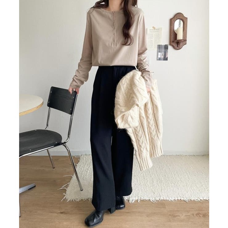 シンプルだからこそ、こだわりたい。シルケット加工ドット釦ヘンリーTシャツ（長袖） | Classical Elf  | 詳細画像39 