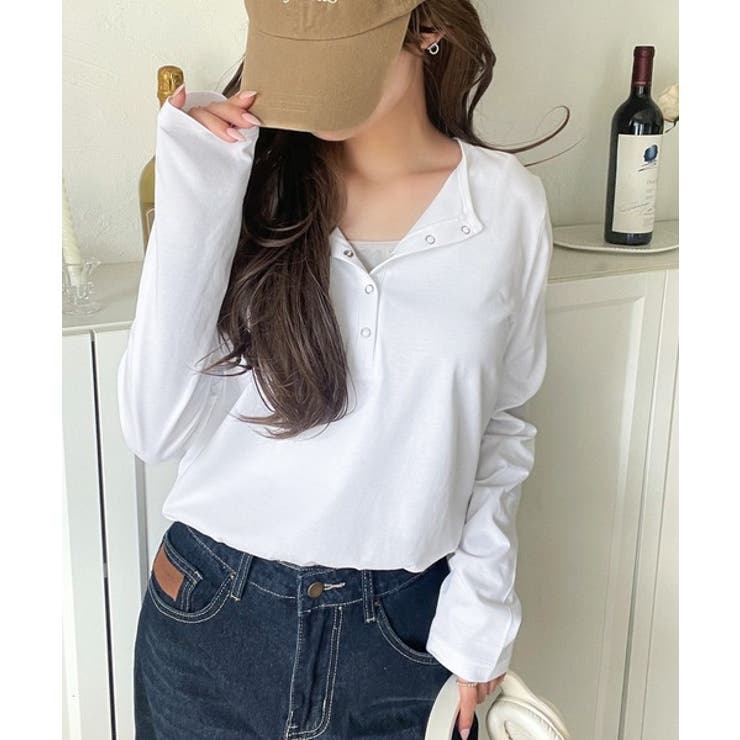 シンプルだからこそ、こだわりたい。シルケット加工ドット釦ヘンリーTシャツ（長袖） | Classical Elf  | 詳細画像3 