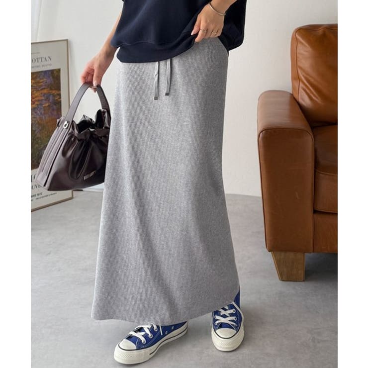 縦ラインでほっそり見え、毎日頼れる美人スカート。”美”シルエットリブスカート | Classical Elf  | 詳細画像9 