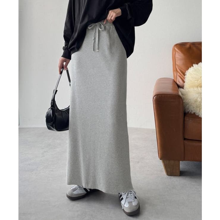 縦ラインでほっそり見え、毎日頼れる美人スカート。”美”シルエットリブスカート | Classical Elf  | 詳細画像12 