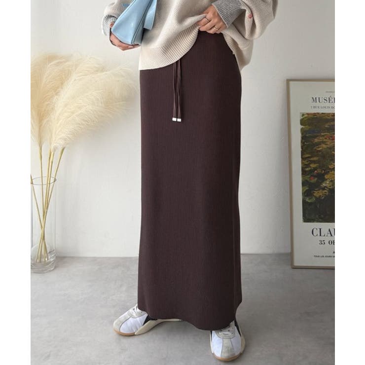 縦ラインでほっそり見え、毎日頼れる美人スカート。”美”シルエットリブスカート | Classical Elf  | 詳細画像14 