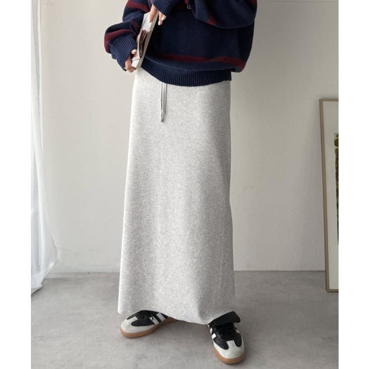 縦ラインでほっそり見え、毎日頼れる美人スカート。”美”シルエットリブスカート | Classical Elf  | 詳細画像18 