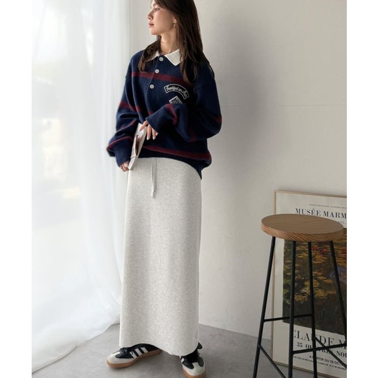 縦ラインでほっそり見え、毎日頼れる美人スカート。”美”シルエットリブスカート | Classical Elf  | 詳細画像19 