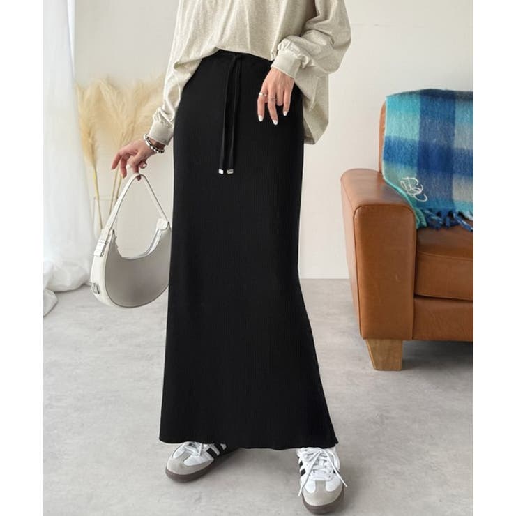 縦ラインでほっそり見え、毎日頼れる美人スカート。”美”シルエットリブスカート | Classical Elf  | 詳細画像4 