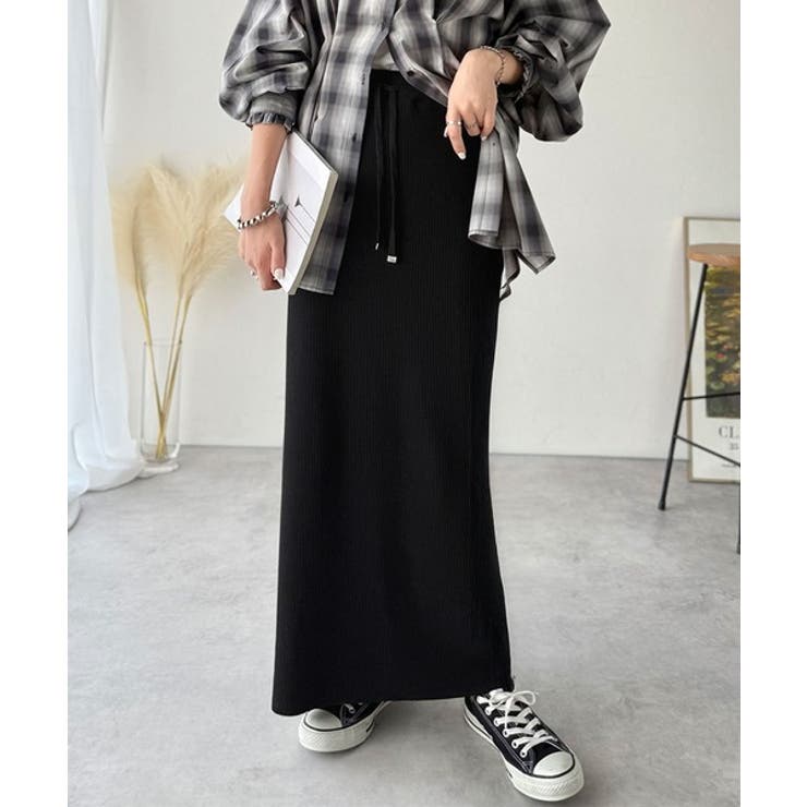 縦ラインでほっそり見え、毎日頼れる美人スカート。”美”シルエットリブスカート | Classical Elf  | 詳細画像5 