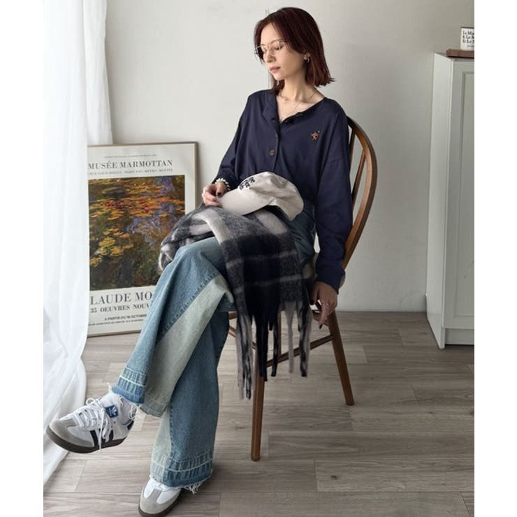 着回し力抜群♪リラックスシルエットで程よい抜け感◎胸刺繍ヘンリーネックトップス | Classical Elf  | 詳細画像39 