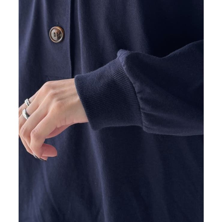 着回し力抜群♪リラックスシルエットで程よい抜け感◎胸刺繍ヘンリーネックトップス | Classical Elf  | 詳細画像46 