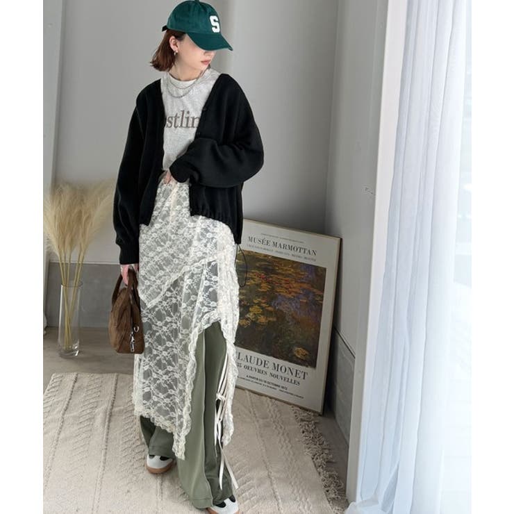 シルエット自在でお洒落も叶う。裾ドロストVネックニットカーディガン（長袖） | Classical Elf  | 詳細画像15 