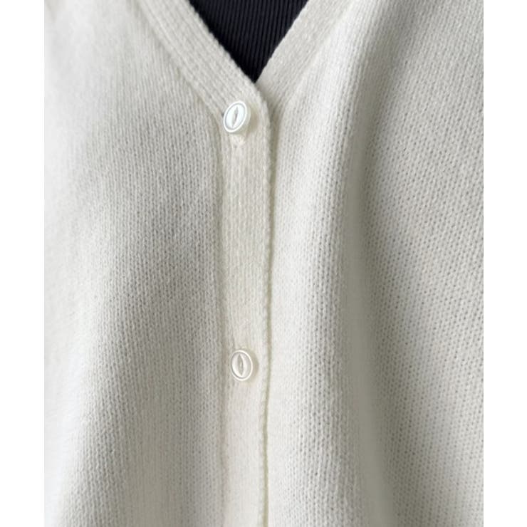 シルエット自在でお洒落も叶う。裾ドロストVネックニットカーディガン（長袖） | Classical Elf  | 詳細画像43 