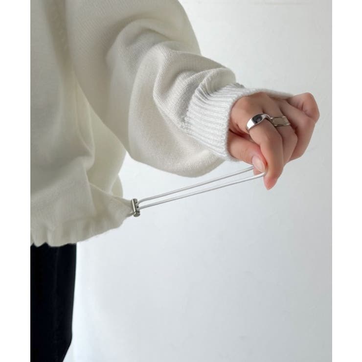 シルエット自在でお洒落も叶う。裾ドロストVネックニットカーディガン（長袖） | Classical Elf  | 詳細画像44 