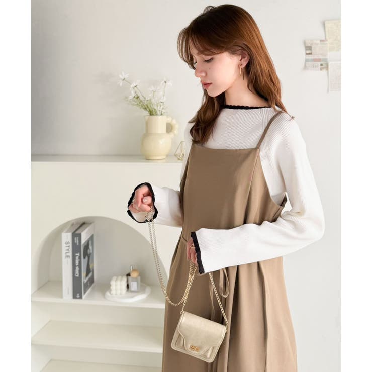 色っぽさと着回し力を兼ね備えた主役級ニット。スカラップ配色デザインニットプルオー… | Classical Elf  | 詳細画像10 