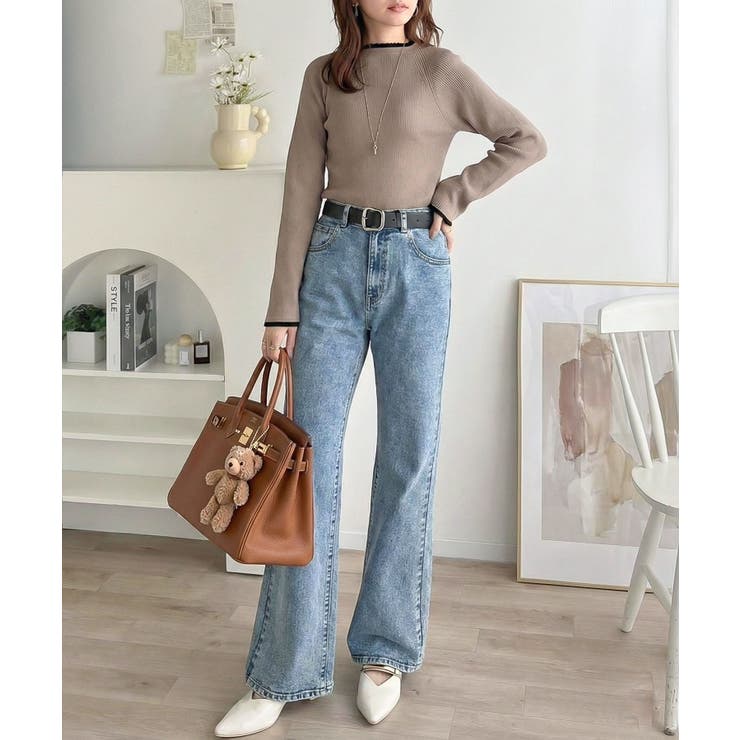 色っぽさと着回し力を兼ね備えた主役級ニット。スカラップ配色デザインニットプルオー… | Classical Elf  | 詳細画像27 