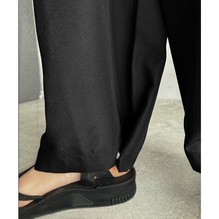 大人のこなれたリラクシー。裾2wayフリルフロントファスナードロストオールインワ… | Classical Elf  | 詳細画像27 