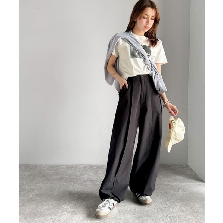 ゆるっとキメる、タックで魅せる。裾ドロスト入り前後タックワイドパンツ | Classical Elf  | 詳細画像7 