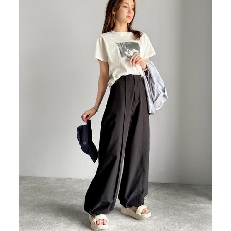 ゆるっとキメる、タックで魅せる。裾ドロスト入り前後タックワイドパンツ | Classical Elf  | 詳細画像11 