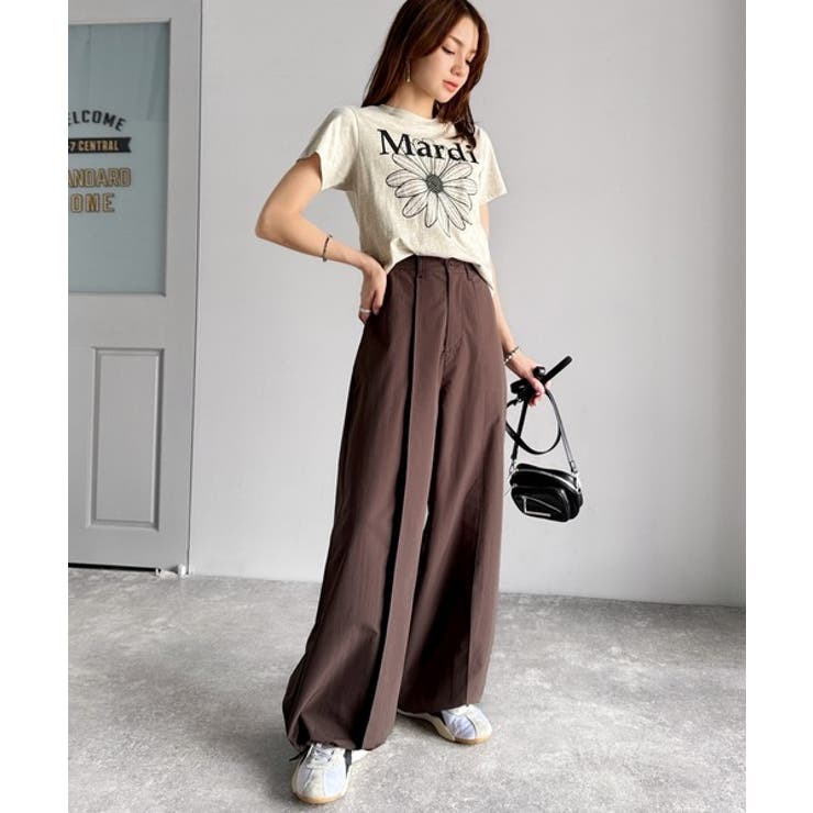 ゆるっとキメる、タックで魅せる。裾ドロスト入り前後タックワイドパンツ | Classical Elf  | 詳細画像19 