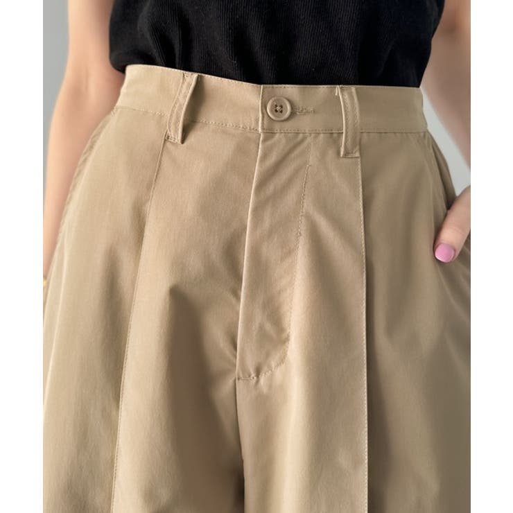 ゆるっとキメる、タックで魅せる。裾ドロスト入り前後タックワイドパンツ | Classical Elf  | 詳細画像32 