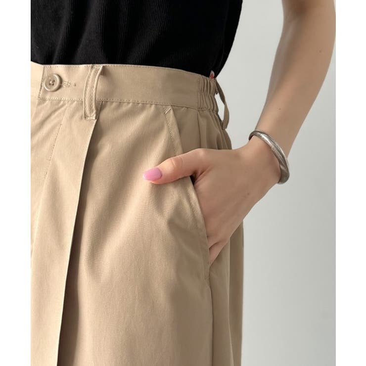 ゆるっとキメる、タックで魅せる。裾ドロスト入り前後タックワイドパンツ | Classical Elf  | 詳細画像33 