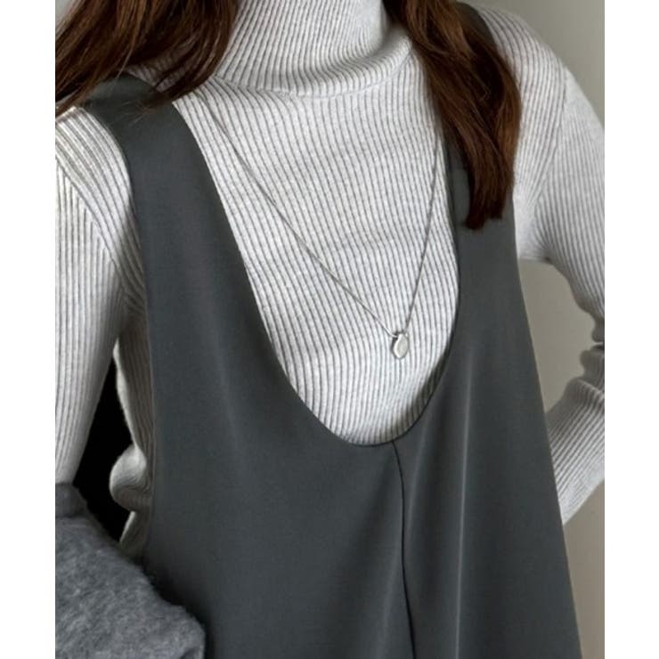 着心地ラクチン×お洒落見え♪深Uネックオールインワンサロペットパンツ | Classical Elf  | 詳細画像19 