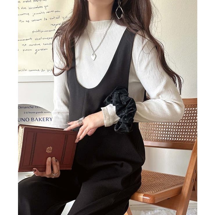 着心地ラクチン×お洒落見え♪深Uネックオールインワンサロペットパンツ | Classical Elf  | 詳細画像6 