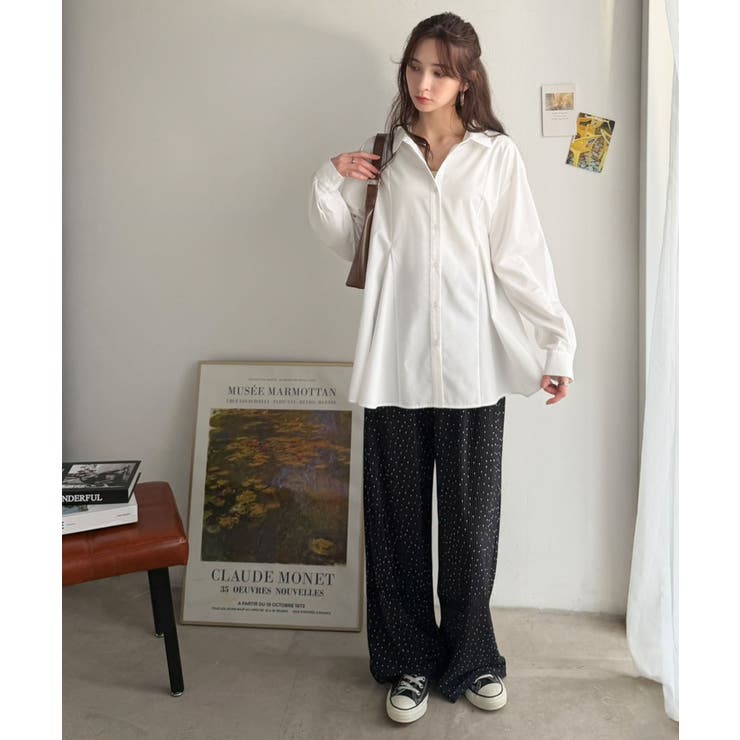 【イージーケア素材】ゆるっと、ひらっと、クセになる。フレアシルエットシャツ（スト… | Classical Elf  | 詳細画像18 