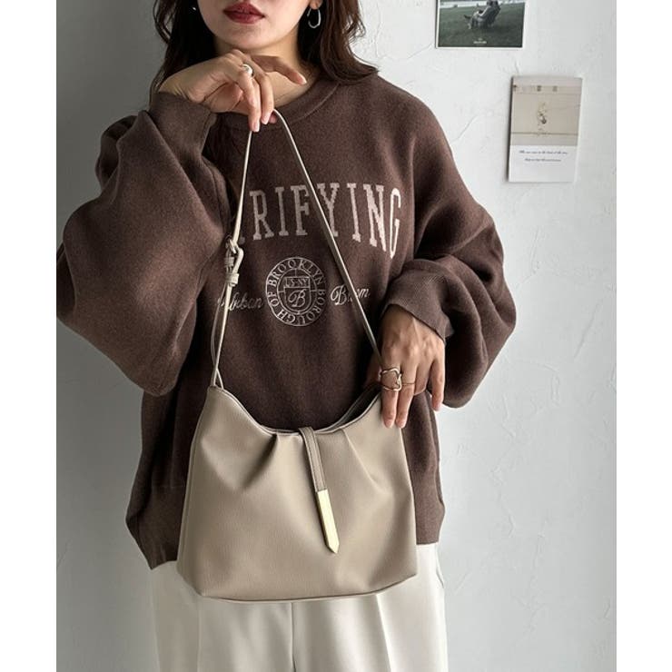 トープ | シンプルキレイめで高見えを叶える◎メタルパーツソフトシュリンクレザーバッグ | Classical Elf 