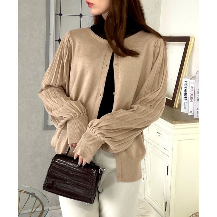 レトロな袖ぽわん。2way袖プリーツニットカーディガン | Classical Elf  | 詳細画像23 