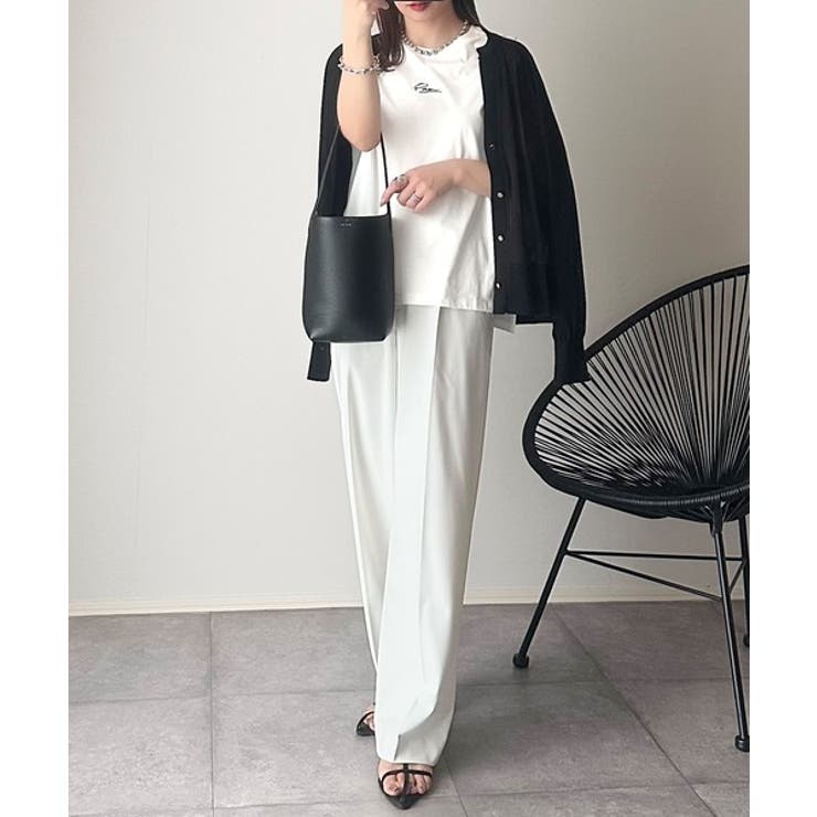 接触冷感♪大人カジュアルを格上げ！胸元ワンポイント刺繍ノースリーブトップ | Classical Elf  | 詳細画像1 