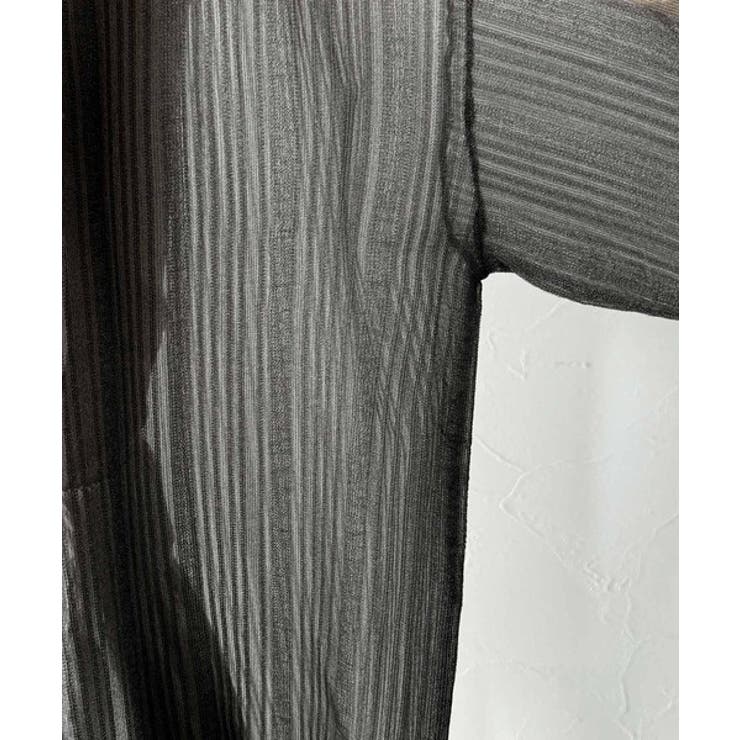 シャリ感素材で魅せる。袖シアー配色シャリシャリ素材サマーニット（長袖） | Classical Elf  | 詳細画像16 