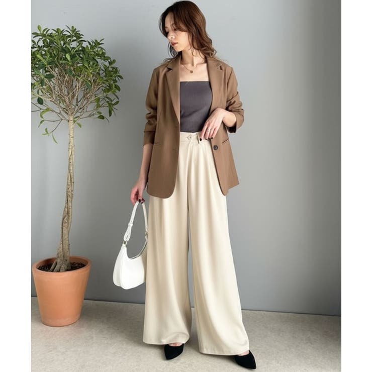 今季トレンドの抜け感がほどよい♪カットジョーゼットワイドラップパンツ | Classical Elf  | 詳細画像1 