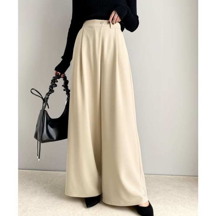 今季トレンドの抜け感がほどよい♪カットジョーゼットワイドラップパンツ | Classical Elf  | 詳細画像2 