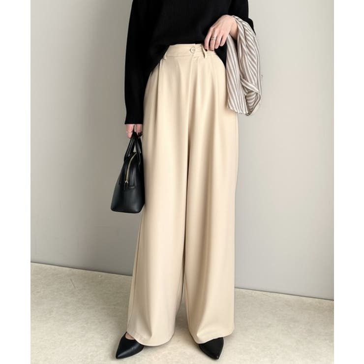 今季トレンドの抜け感がほどよい♪カットジョーゼットワイドラップパンツ | Classical Elf  | 詳細画像3 