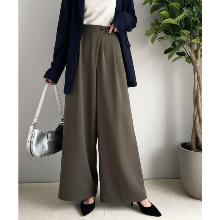 今季トレンドの抜け感がほどよい♪カットジョーゼットワイドラップパンツ | Classical Elf  | 詳細画像18 