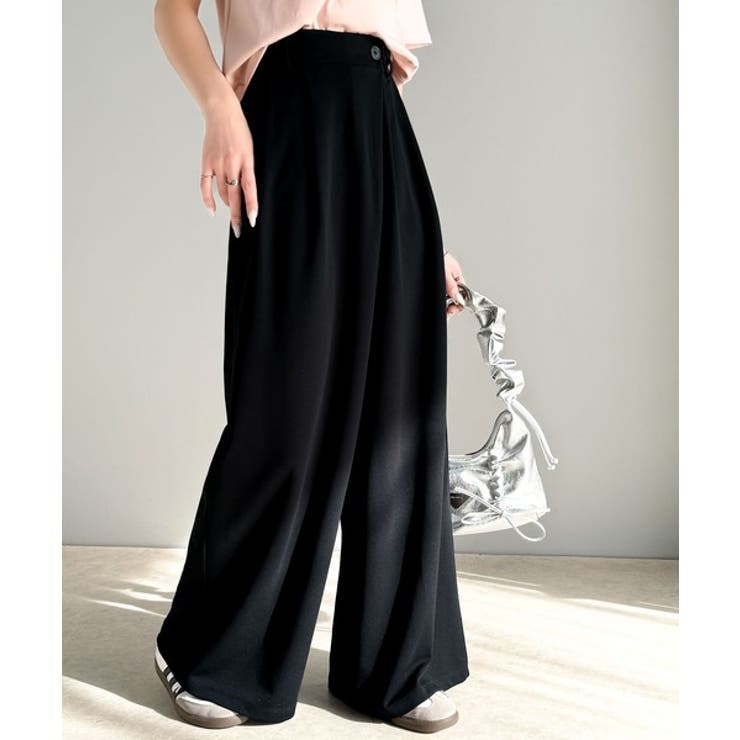 今季トレンドの抜け感がほどよい♪カットジョーゼットワイドラップパンツ | Classical Elf  | 詳細画像22 