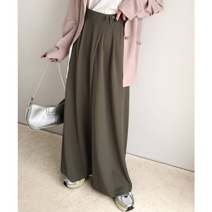 今季トレンドの抜け感がほどよい♪カットジョーゼットワイドラップパンツ | Classical Elf  | 詳細画像27 