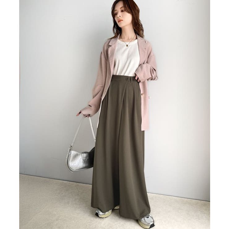 今季トレンドの抜け感がほどよい♪カットジョーゼットワイドラップパンツ | Classical Elf  | 詳細画像29 